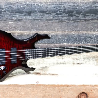 ESP LTD F-1005 See-Thru Black Cherry Sunburst 5-String Electric Bass #W23060302 image 12