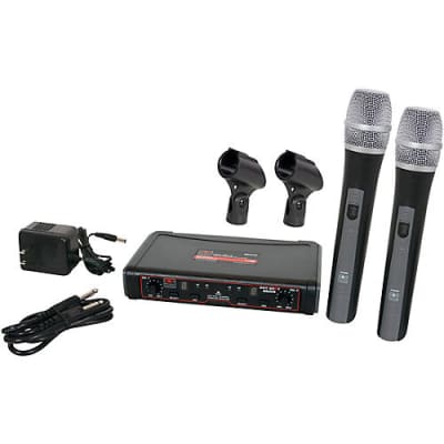 GTD Audio B-22 UHF 2 x100 Channel Wireless Microphone Metal Mic