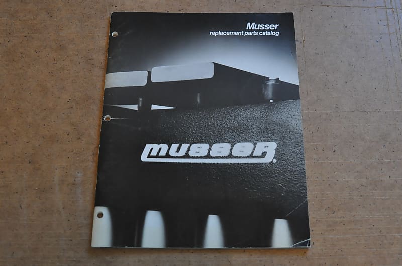 Musser Replacement Parts vintage catalog booklet brochure. ca Reverb