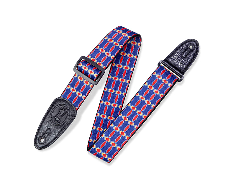 Levy's MPLL-003 Blue/Red Levy’s Signature Icon Guitar Strap image 1
