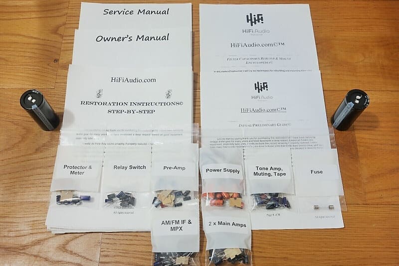 Realistic STA-2080 restoration kit filter capacitor repair rebuild fix  			