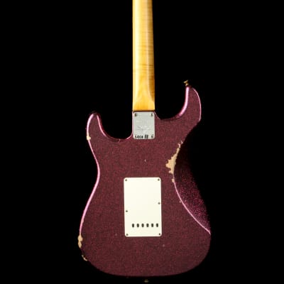 Fender Custom Shop LTD 1965 Stratocaster Relic – Aged Magenta Sparkle image 5