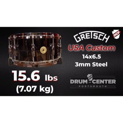 Gretsch USA Solid Steel Snare Drum 14x6.5 image 2