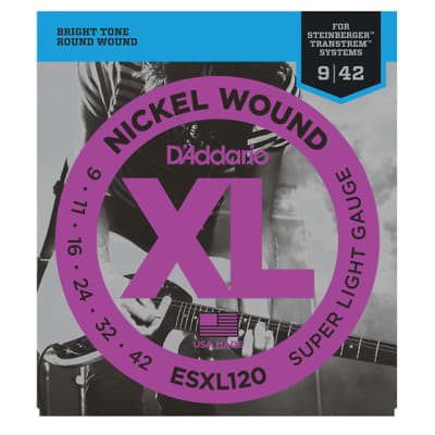 D'Addario ESXL120 Double Ball End Electric Guitar Strings Super Light 9-42