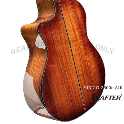 New! Crafter MIND G-2500e ALK DL Orchestra Cutaway all Solid acacia koa electronics acoustic guitar image 5