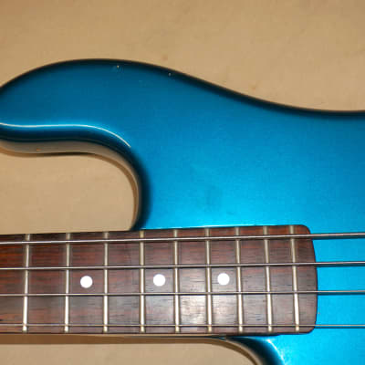 Kramer Focus 7000 Lefty Left-Handed 4-string Bass Guitar 1980s Blue - AS IS! image 5