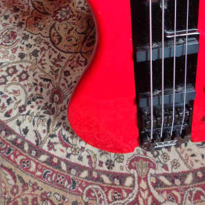 Westone X-900 1980s Headless  Neck Through Bass Red / Black (Changed Pre Amp) 4-18-17 image 3