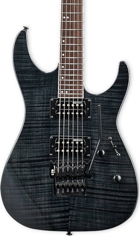 ESP LTD M-200FM Electric Guitar See Thru Black image 1