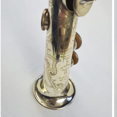 Selmer Vintage serial 1895 silver gold plated soprano saxophone (overhauled) image 4