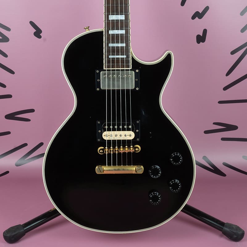 Edwards E-LP-95C Ken Yokoyama 1990's Ebony MIJ Japan ESP | Reverb