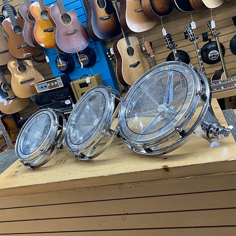 Remo Roto Toms 10"/12"/14" with Ludwig Mounts Reverb