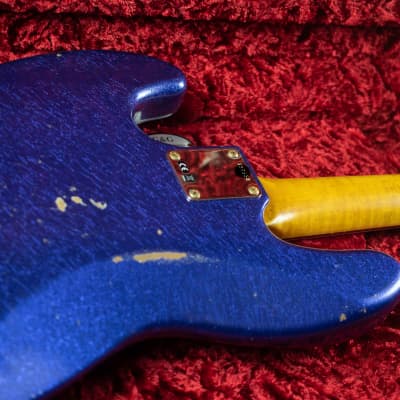 2018 Fender Custom Shop '64 Jazz Bass Stacked Knobs Purple Sparkle Aged*853-r052Bass image 22