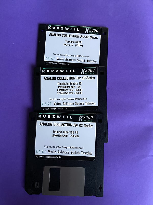Kurzweil K2000 Analog Collection for K2 series / 3 floppy disks Set image 1