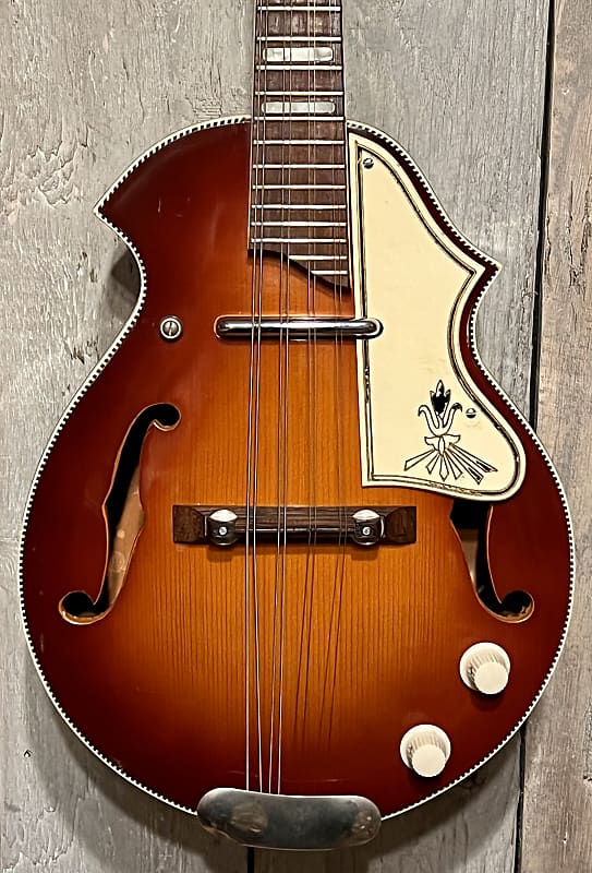 Rare Kay / Airline Electric Mandolin 1960's Natural Reverb