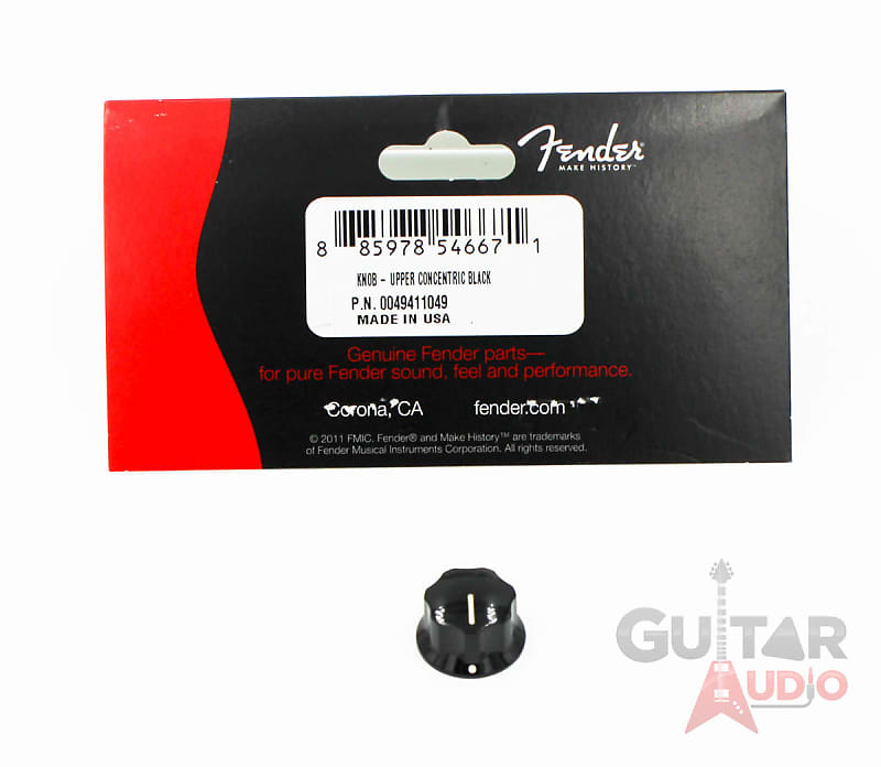 Genuine Fender Deluxe Jazz J-Bass Upper Concentric Black Control Knob image 1