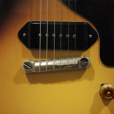 MojoAxe Compensated Wraparound Bridge for Vintage Les Paul Junior, Special, or Historic RI - AGED image 1