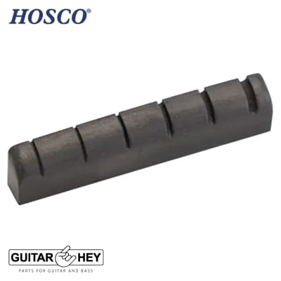 NEW Hosco Black Bone Nut for Gibson Style Pre-slotted and Shaped 43.4mm 1-45/64