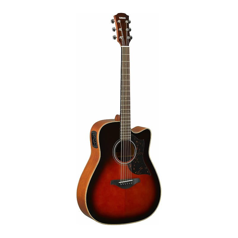 Yamaha A1M TBS Folk Cutaway Acoustic Electic Guitar - Mahogany - Tobacco Brown Sunburst image 1