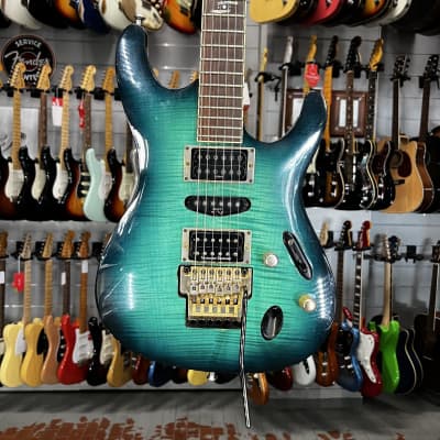 Ibanez S1540 Prestige S-series guitar 2002 Trans-turquoise | Reverb