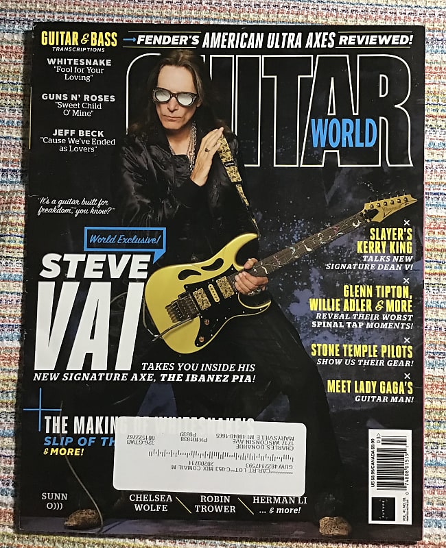 Guitar World Magazine Back Issue March 2020 Steve Vai Reverb