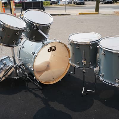 DW Design Series 6pc Shell Pack || Steel Gray Lacquer || Maple Shell/10''/ 12"/14"sn. /16''/18''/22" image 11