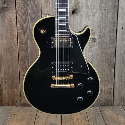 Burny RLC 60 Les Paul Custom 1980s - Black, Split Diamond