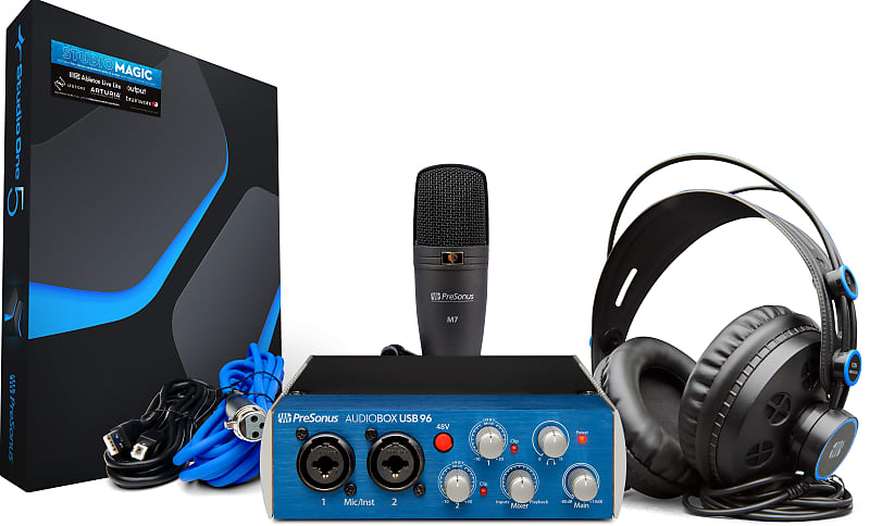 PreSonus Audiobox USB96 Studio USB Audio Interface with Mic & Headphones USB 96 image 1