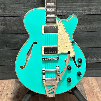 D'Angelico Deluxe SS LE Matte Surf Green Semi Hollow Body Electric Guitar Prototype for sale