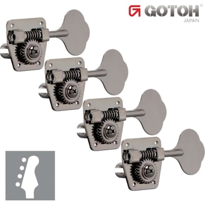NEW Gotoh GB2 4 In-Line Clover Leaf Bass Tuners 26:1 Gear