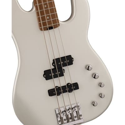Charvel Pro-Mod San Dimas Bass PJ IV 4-String Bass Caramelized Maple Neck w/ Dimarzio Pickups - Platinum Pearl for sale