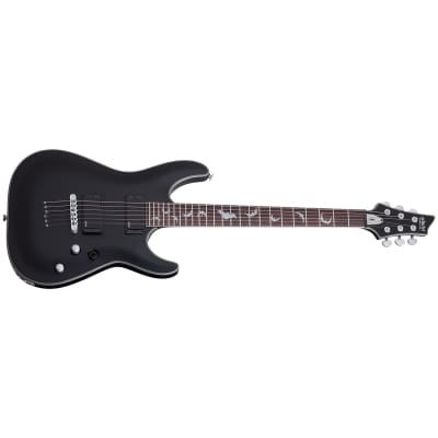 Schecter 1181 Damien Platinum-6 Guitar, Rosewood Fretboard, Satin Black image 1