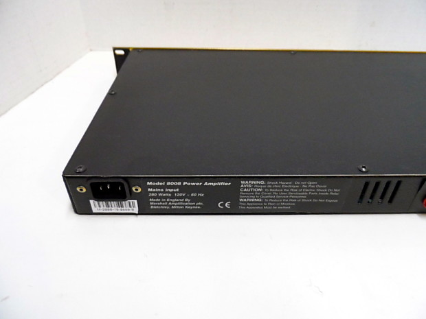 Marshall 8008 Valvestate Stereo 2 Channel 80 Watt Power Amplifier Amp Valve  Rack Mount VTG Vintage 4