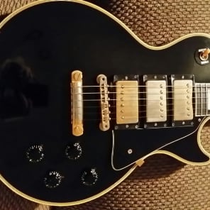 1989 Gibson Les Paul Custom LPC-3 Pickups Black Beauty Great condition Original image 9