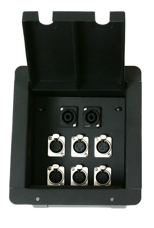 Elite Core Recessed Floor Box with 6 XLR & 2 Speakon Plugs FB6-SP image 1