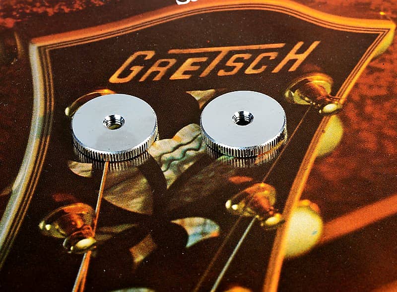 Two Gretsch SynchroSonic Bridge Height Wheels Chrome Melita Reverb