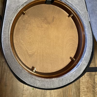 Prucha Presentation Gold and Silver Plated Gun Metal Engraved Five String Resonator Banjo Maple 2014 image 12