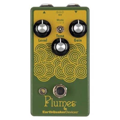 EarthQuaker Devices Plumes Small Signal Shredder Overdrive 2019 - Present - Green / Yellow Print image 1