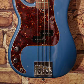 Left Handed Precision Bass w/ MIJ 50th Anniversary Fender Jazz Bass Neck Lake Placid Blue image 2