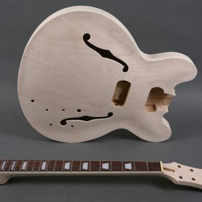 Unbranded 335  Electric Guitar DIY Kit Natural Unfinished image 4