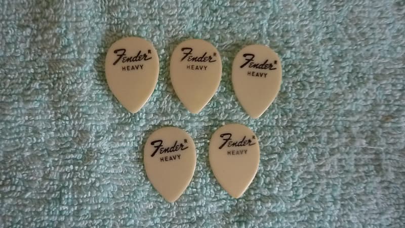 Fender 358 Heavy White guitar picks Danny Gatton