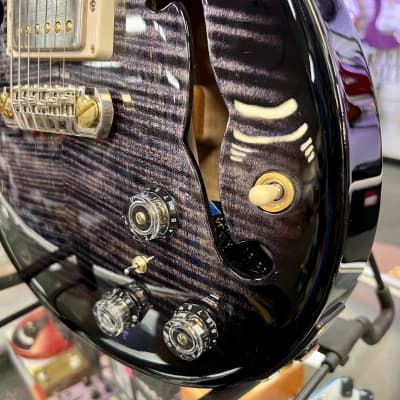 PRS Paul Reed Smith Hollowbody II Piezo 10 Top Electric, Charcoal Burst with Case image 7