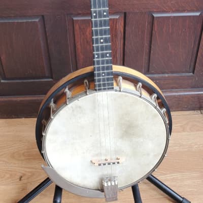 Antique 1930s Sterling Tenor Banjo ~ New Tailpiece and Bridge ~ With NOCC ~ Newly Reduced Price ! image 1