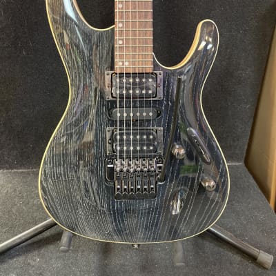 Ibanez S570AH Electric Guitar - Silver Wave Black image 1