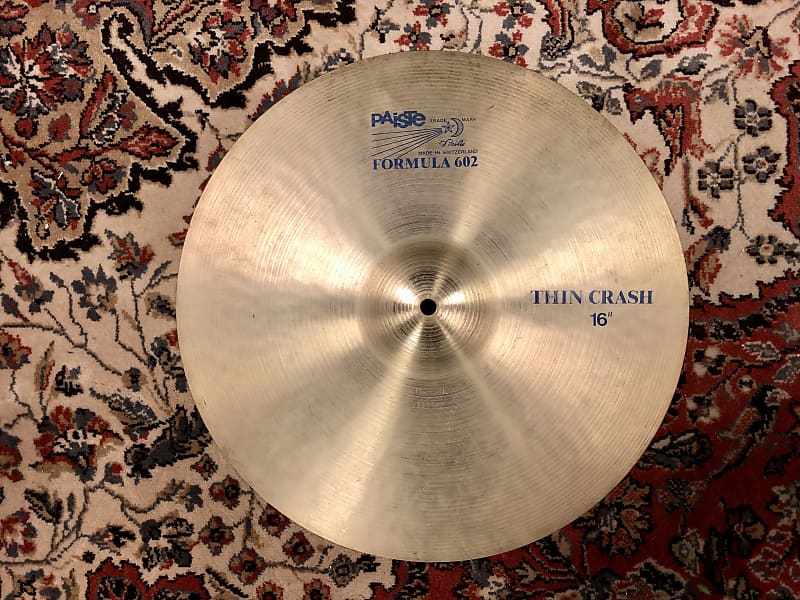 Paiste 16” Formula 602 “Blue Label” Thin Crash (with crack) Reverb