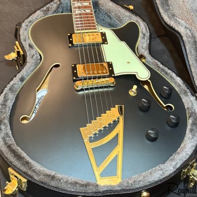 D'Angelico Deluxe SS TP LE Proto Matte Charcoal Semi Hollow Body Electric Guitar w/ Case image 6