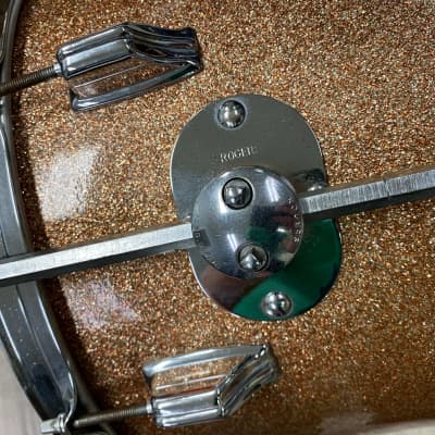 Rogers Headliner Outfit 20x14" / 14x14" / 12x8" Drumset 1960s Champagne Sparkle image 12