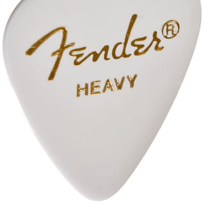 Fender 351 Classic Celluloid Guitar Picks - WHITE, HEAVY - 12-Pack (1 Dozen) image 4