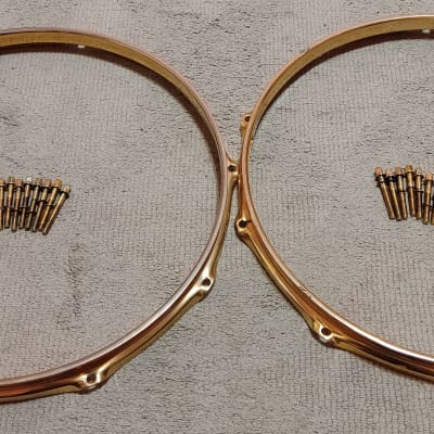 Gold plated Pearl super hoops and tuning screws image 1