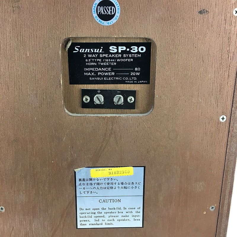 Sansui SP-30 2-Way Stereo Speakers | Reverb