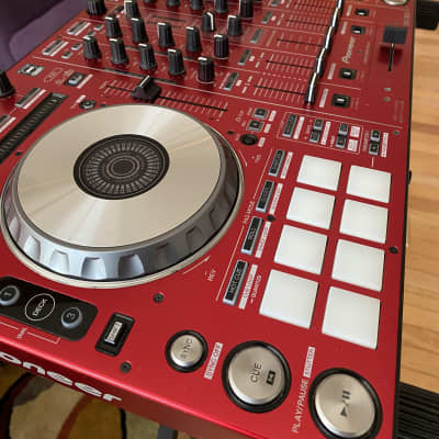 Upgraded Fader: Candy Red Pioneer DDJ-SX2 with Carrying Padded Case image 4
